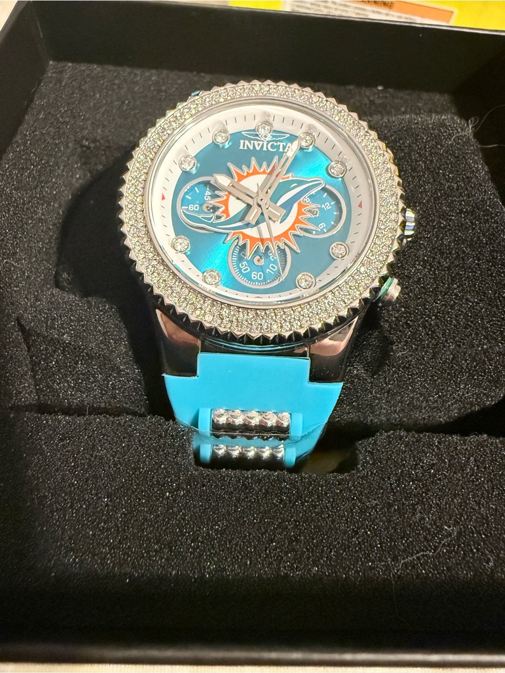 Invicta NFL Miami Dolphins Unisex Watch - 39mm, Steel, Light Green (42745)